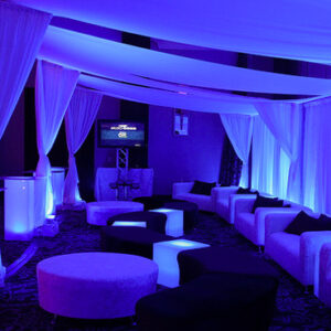 Draped lounge atmosphere by harmony rental