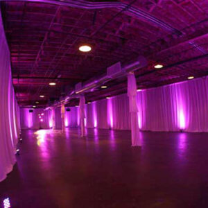 Full room drape lighting by harmony rental