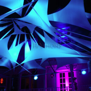 Stretch fabric lighting display by harmony rental