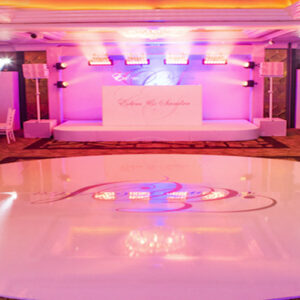 White Round Dance Floor