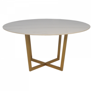 Rose Gold Table Marble White Top