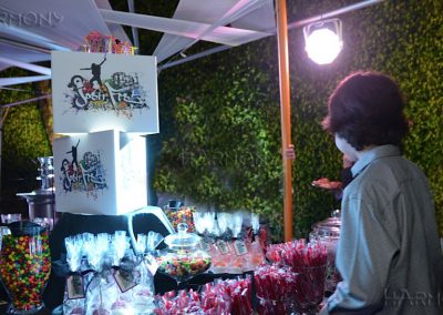 Candy station display by harmony rental